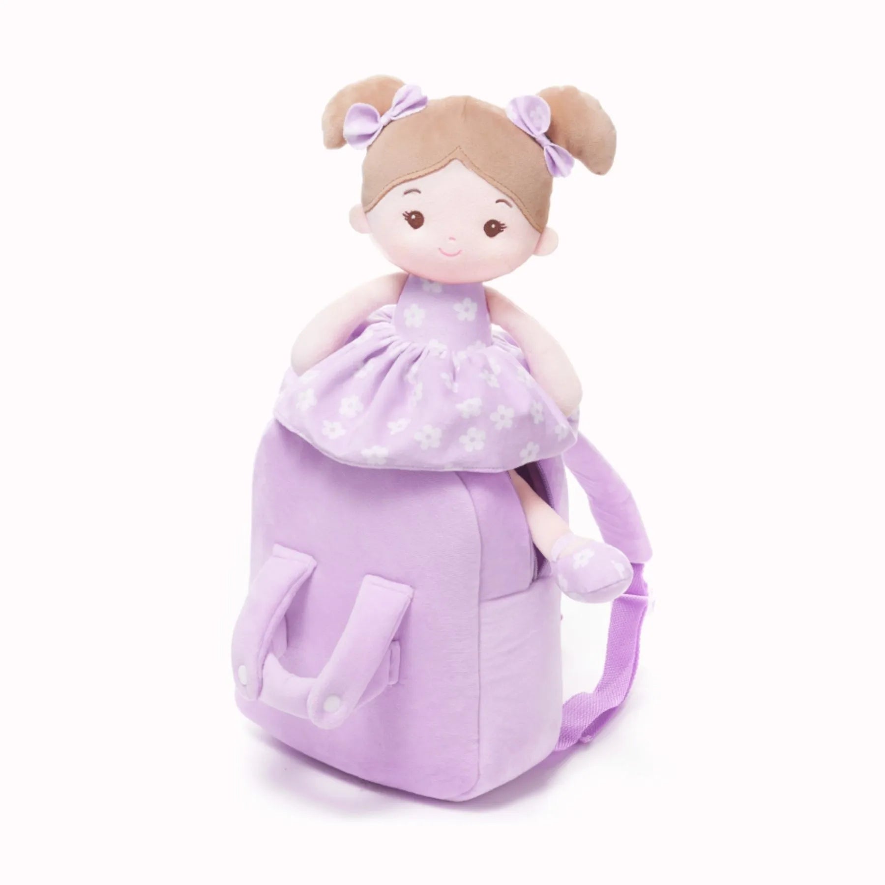 Personalized Flora Belle Doll Backpack - Purple - Boutique Style Baby Doll