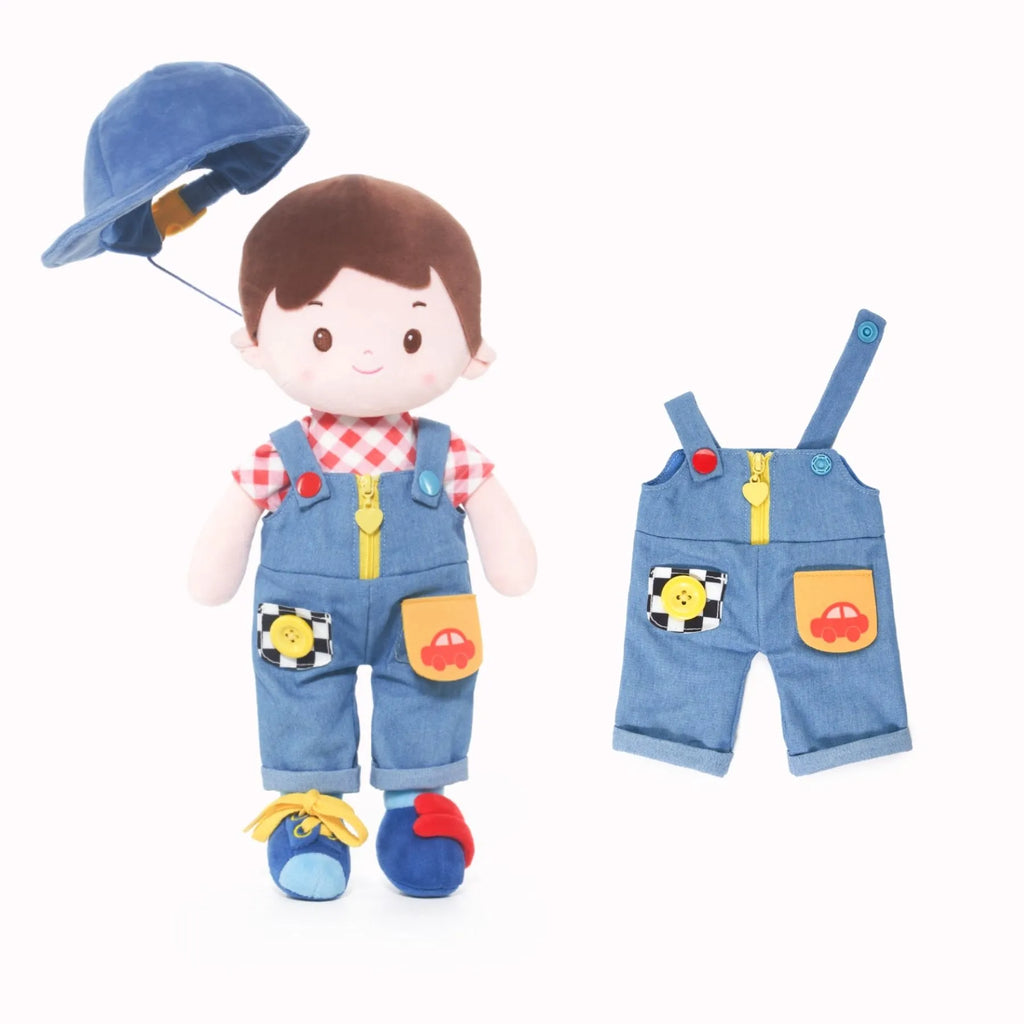 Personalized Crayon Charles - Montessori Doll - Small Size Doll Accessory Set