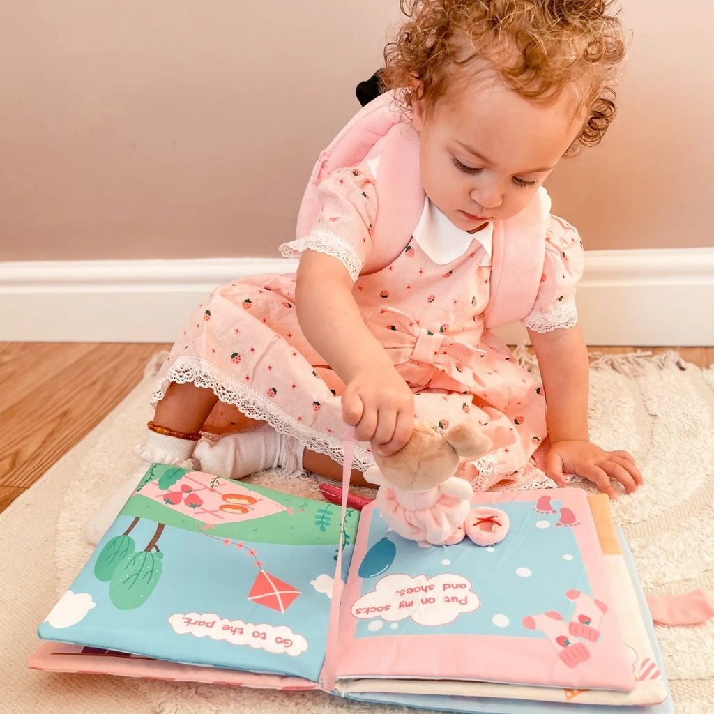 A Berry Special Day -  Personalized Montessori Soft Book - Charming Doll With Accessories