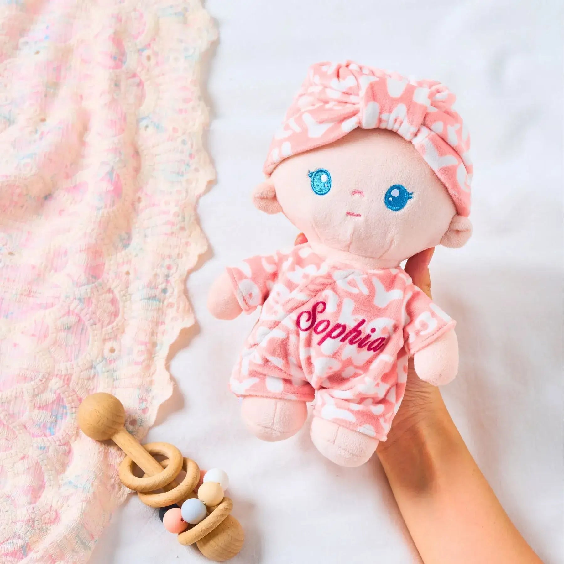 Personalized Lulu Baby Girl - Gift Ready Doll Accessory Set