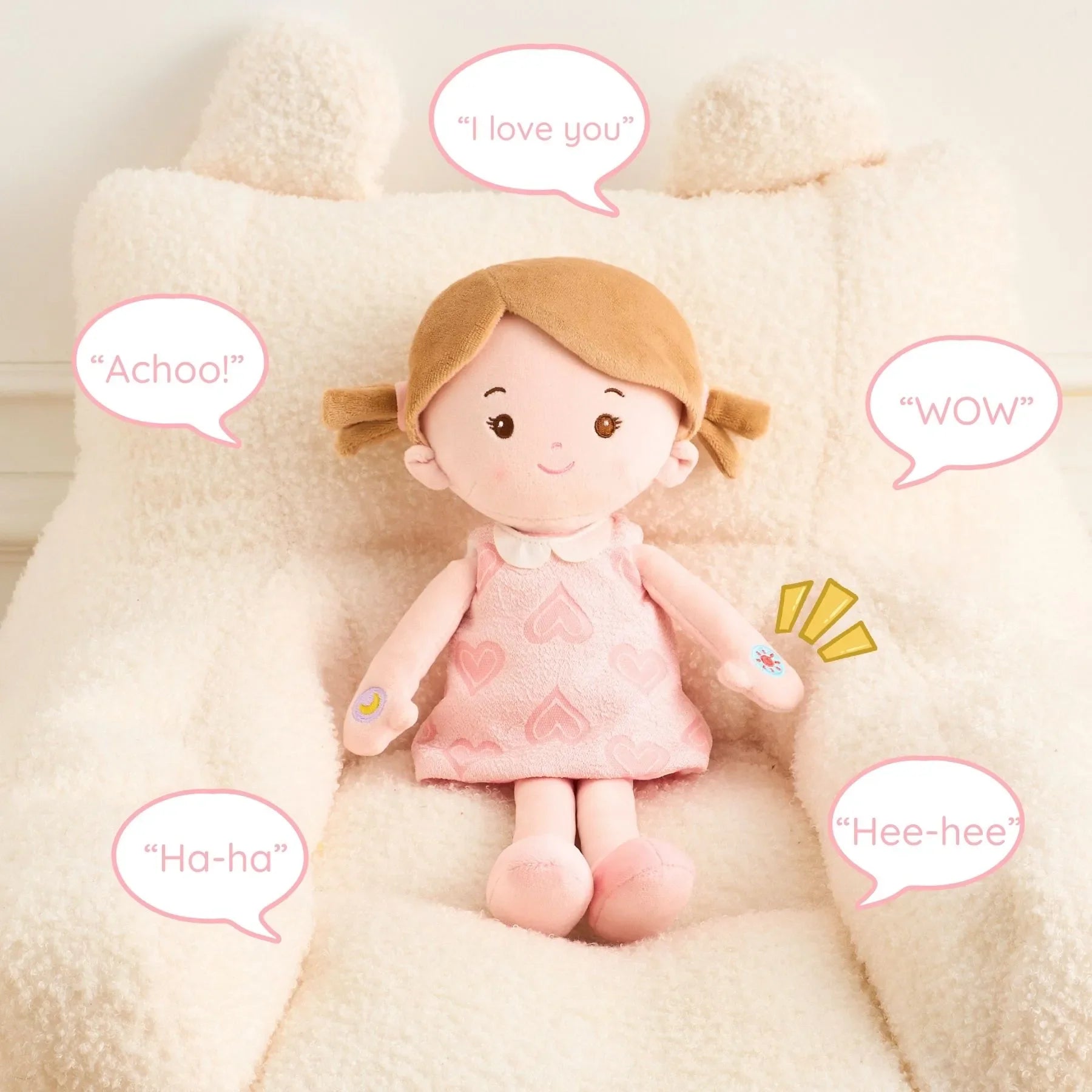 Personalized Day & Night Layla - Talking Doll - Classic Soft Doll