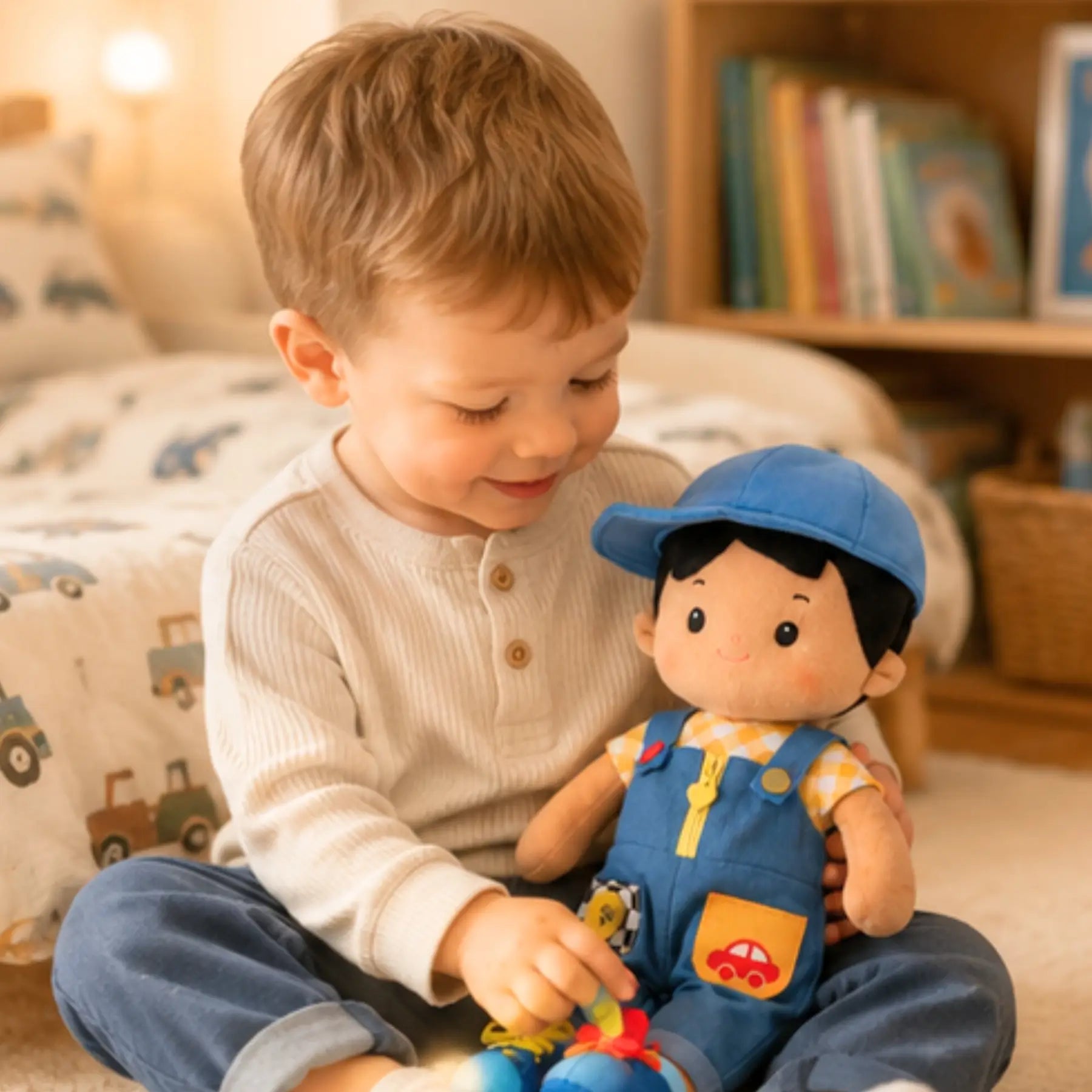 Personalized Crayon Miles - Montessori Doll - Small Size Doll For Playrooms