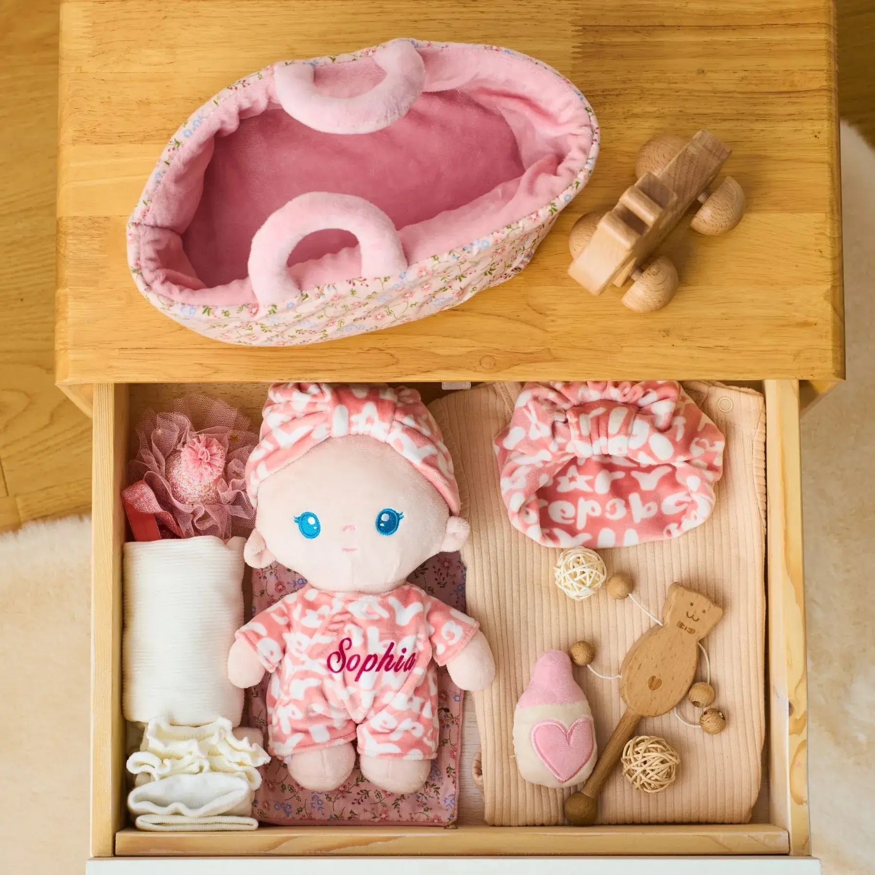 Personalized Lulu Baby Girl - Gift Ready Doll Accessory Set