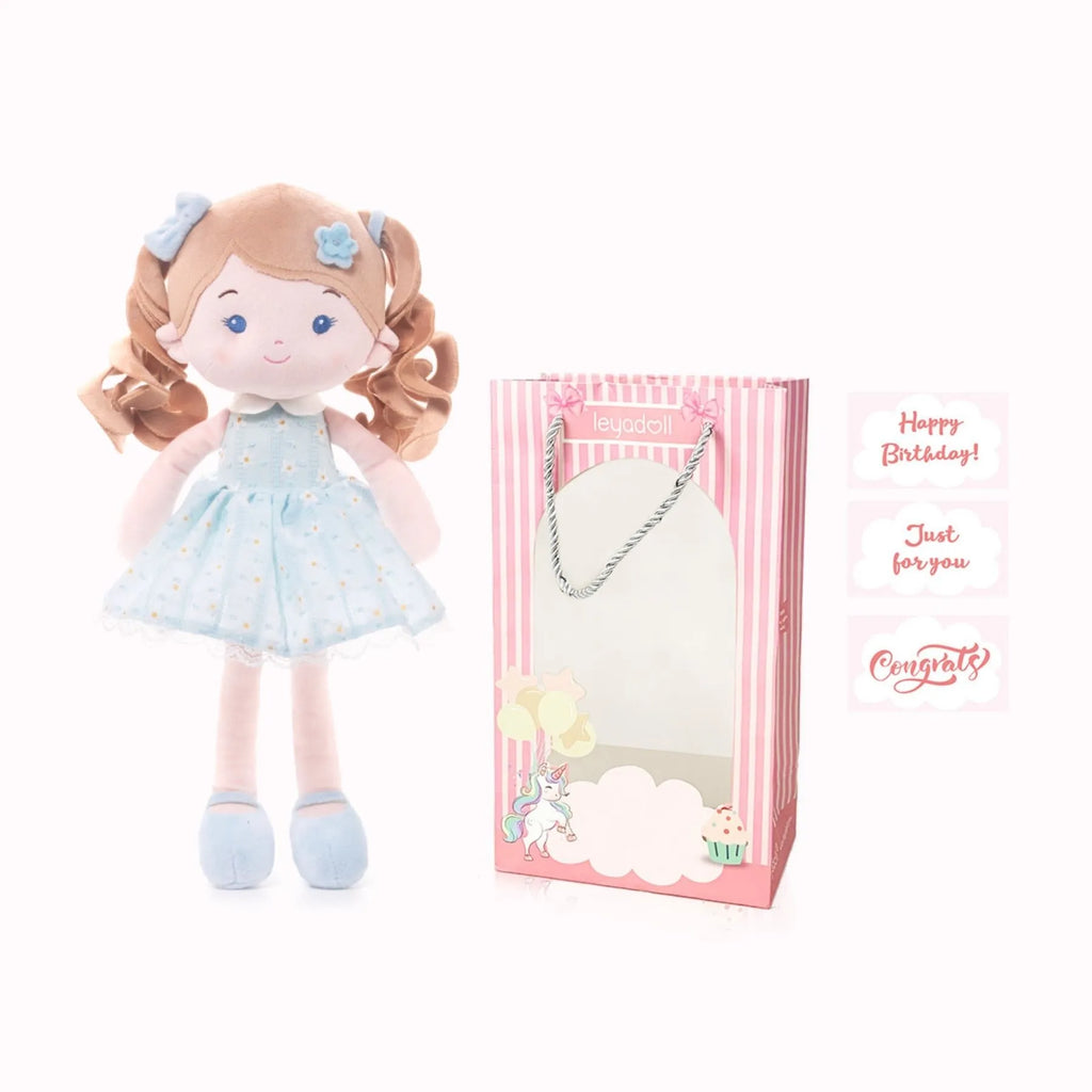 Personalized Melia Girl - Blue - Modern Doll For Display
