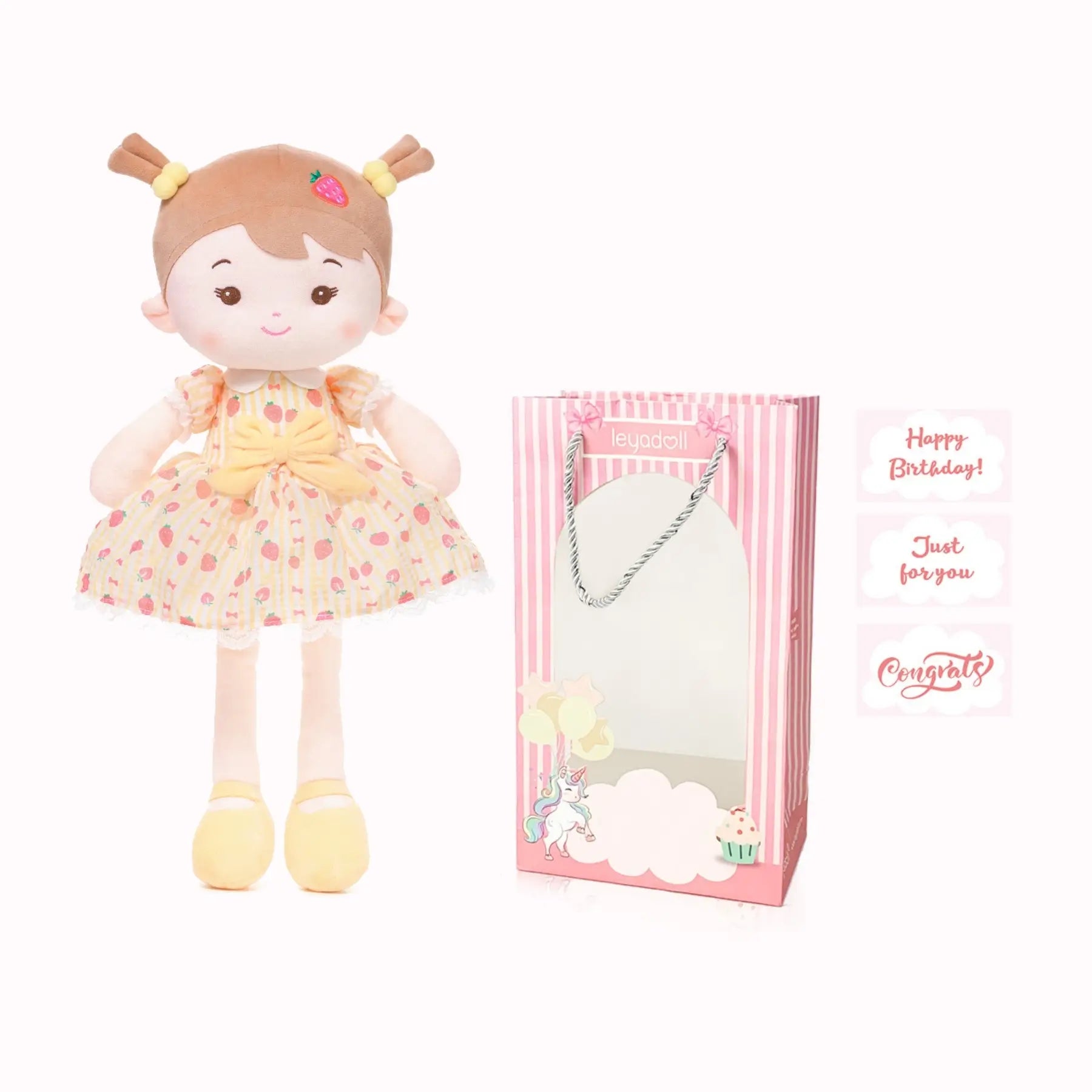 Personalized Strawberry Girl - Yellow - Lovely Doll Collection
