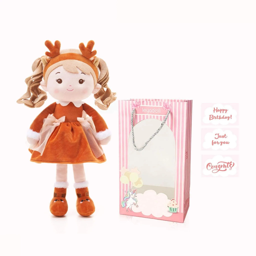 Personalized Reindeer Girl - Boutique Style Doll Clothes Set