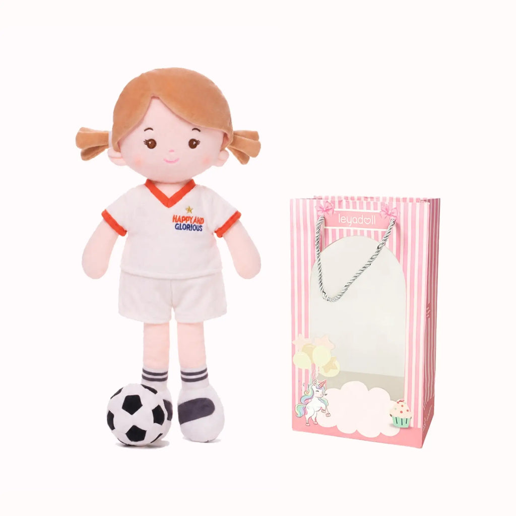 Personalized Soccer Girl - ENG (2 Skin Tones) - Stylish Doll For Collectors