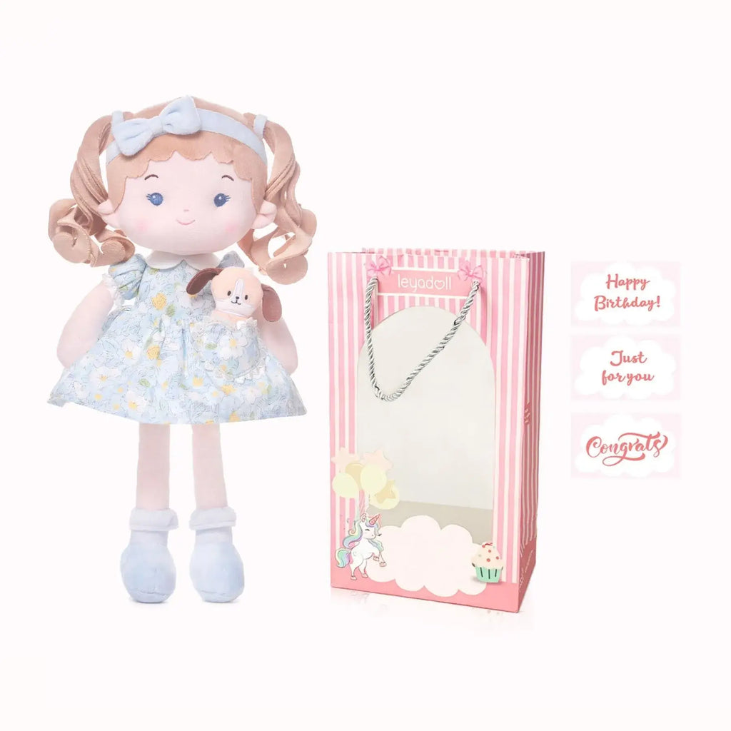 Personalized Lily Girl & Her Pet - Pretty Dress Up Doll