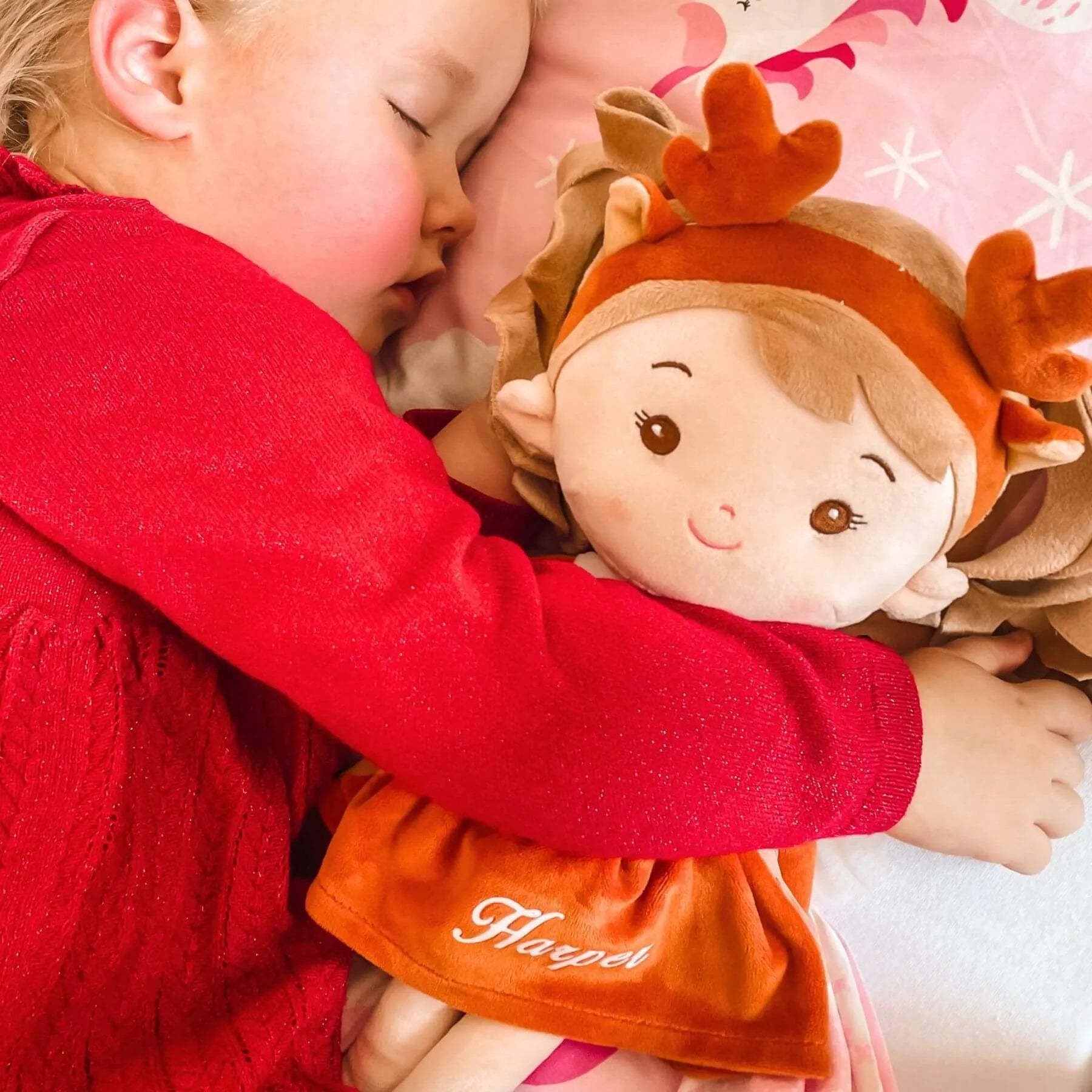 Personalized Reindeer Girl - Boutique Style Doll Clothes Set