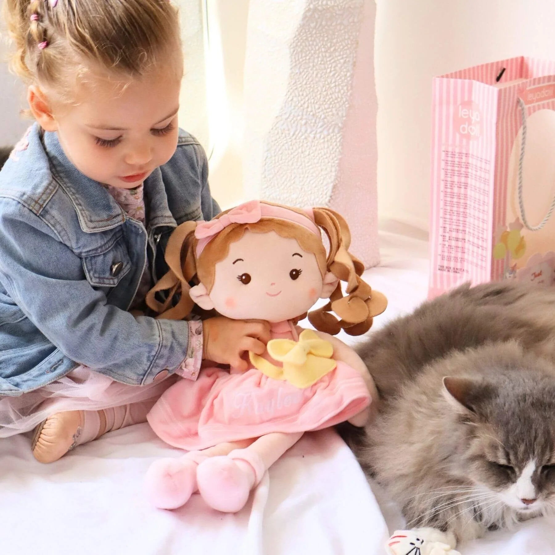 Personalized Milly Girl & Her Pet - Everyday Mini Doll
