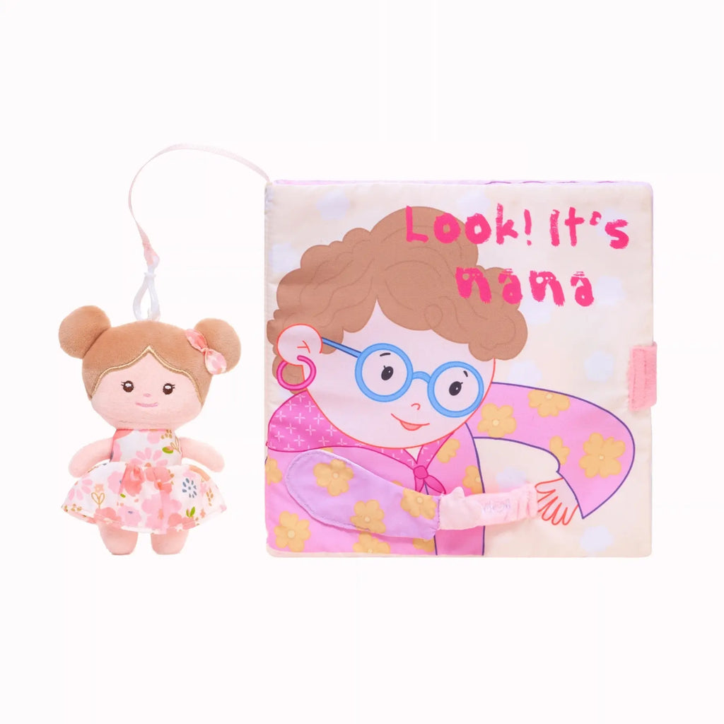 Look! It's Nana - Personalized Montessori Soft Book - Cute Dress Up Doll