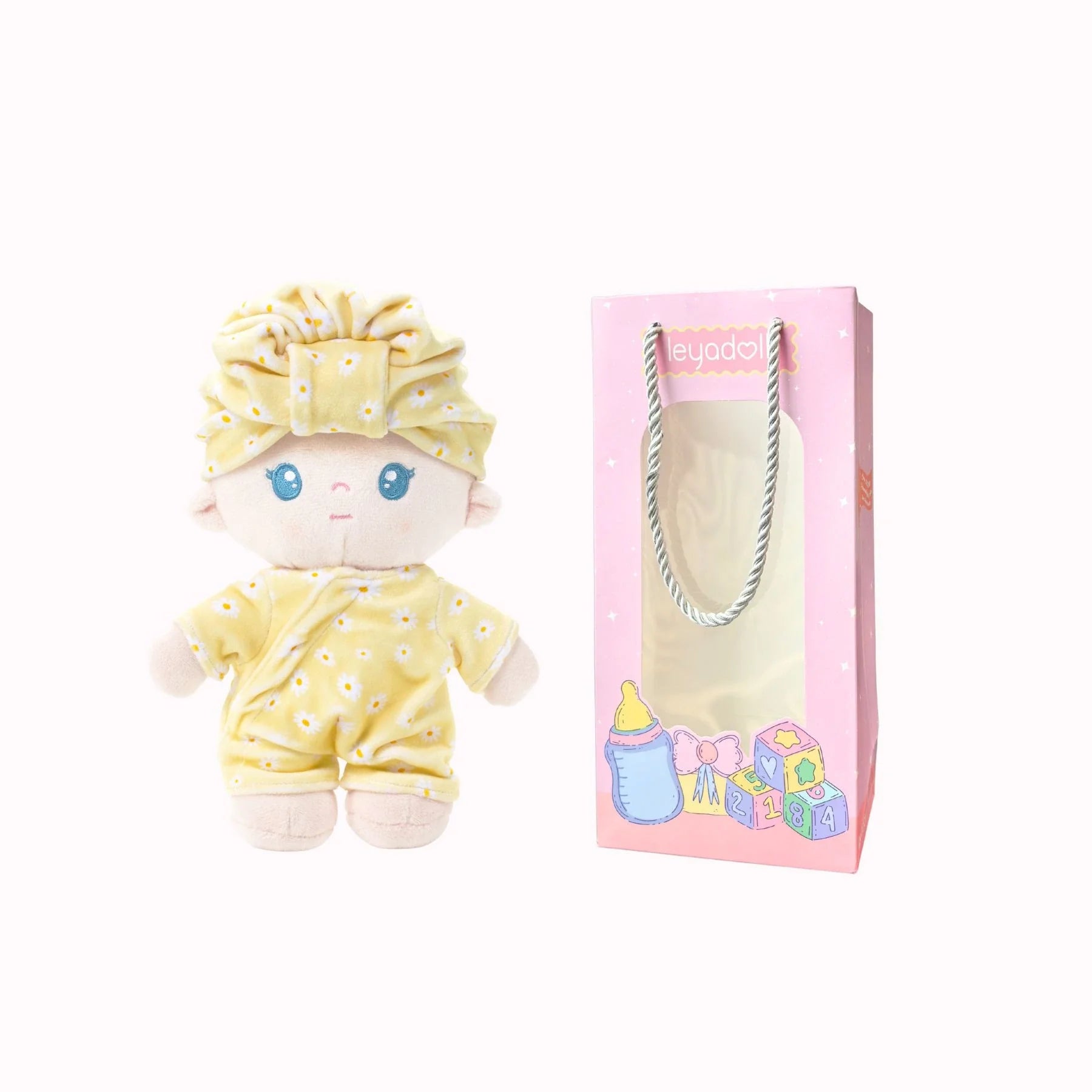 Personalized Pudding Baby Girl - Daisy - Everyday Doll With Outfit