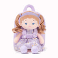 Personalized Daisy Girl Doll Backpack - Purple - Pretty Plush Doll