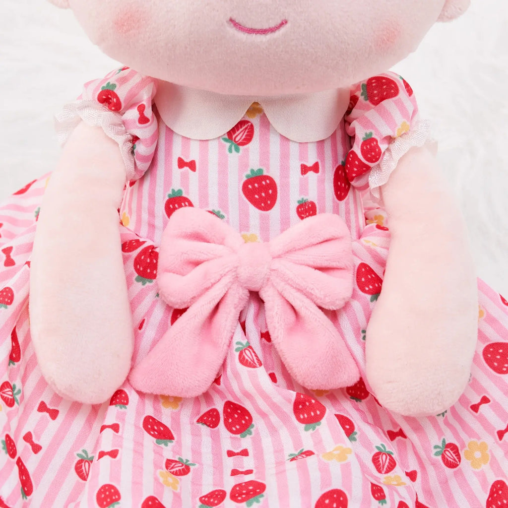 Personalized Strawberry Girl - Pink - Stylish Doll Clothes Set