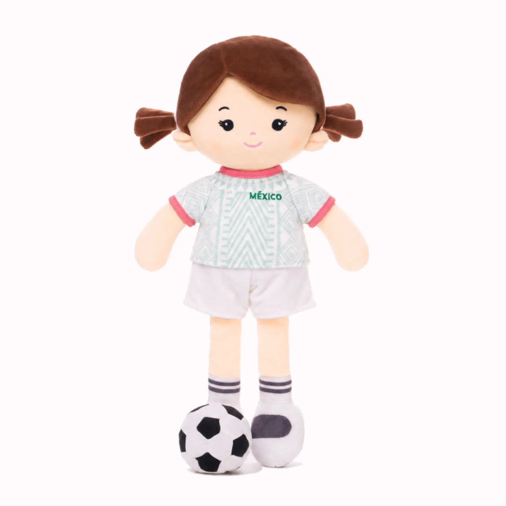 Personalized Soccer Girl - MEX (2 Skin Tones) - Modern Doll Clothes Set