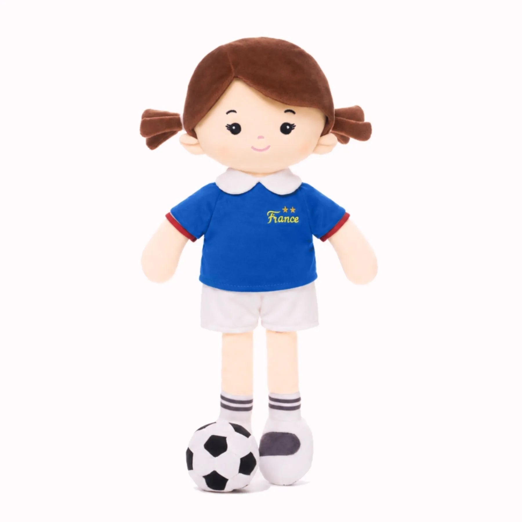 Personalized Soccer Girl - FRA (2 Skin Tones) - Realistic Look Doll Accessory Set
