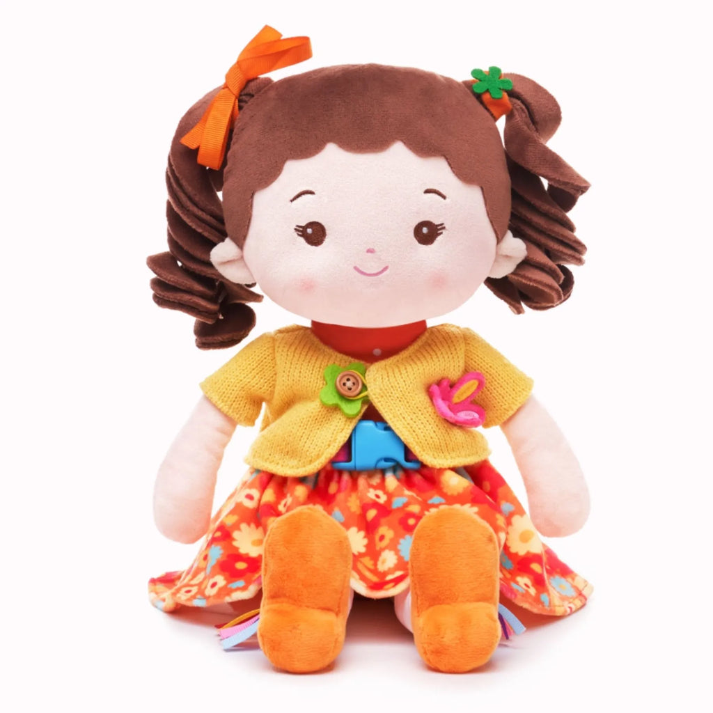 Personalized Flora Girl - Montessori Doll - Large Size Doll Style Set