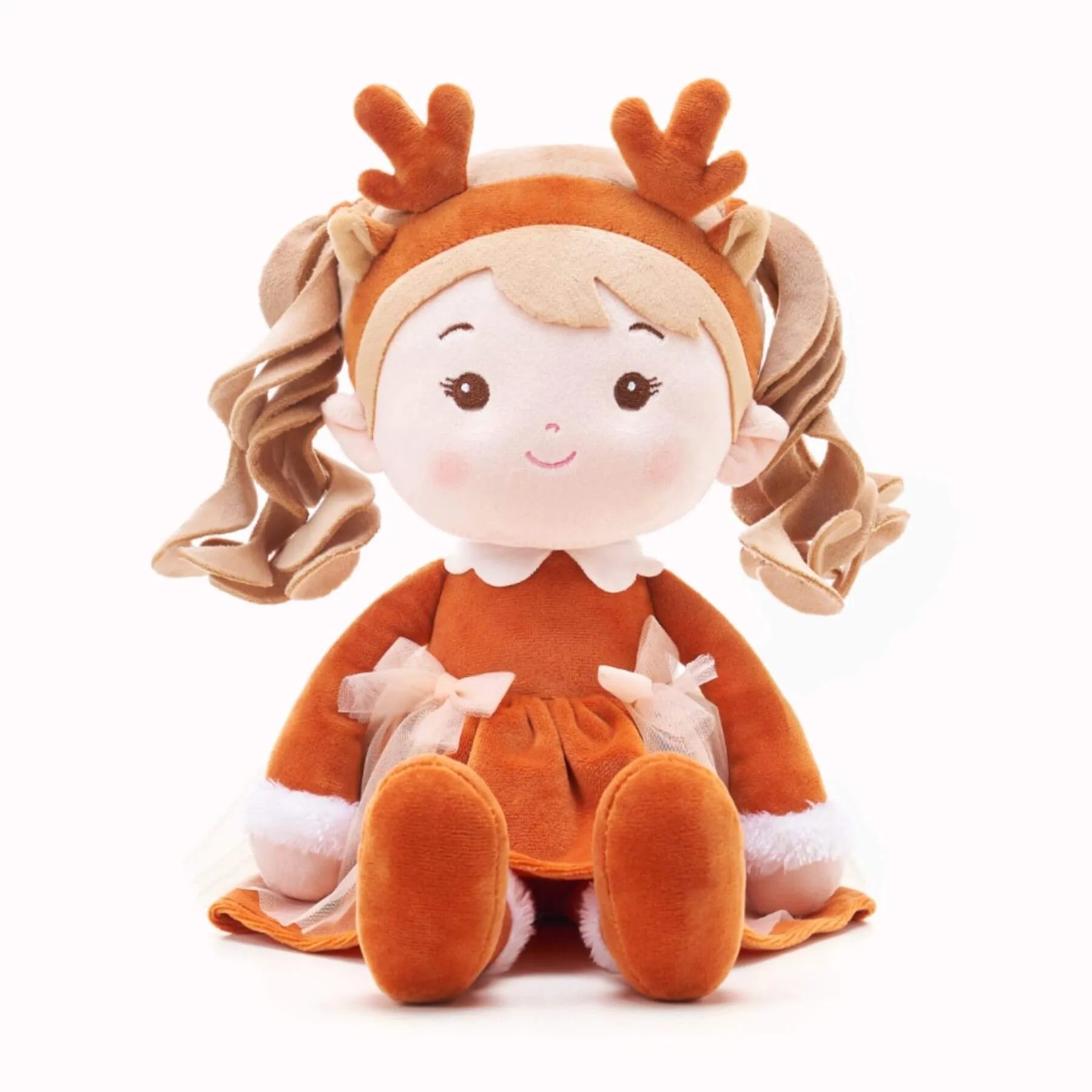 Personalized Reindeer Girl - Boutique Style Doll Clothes Set