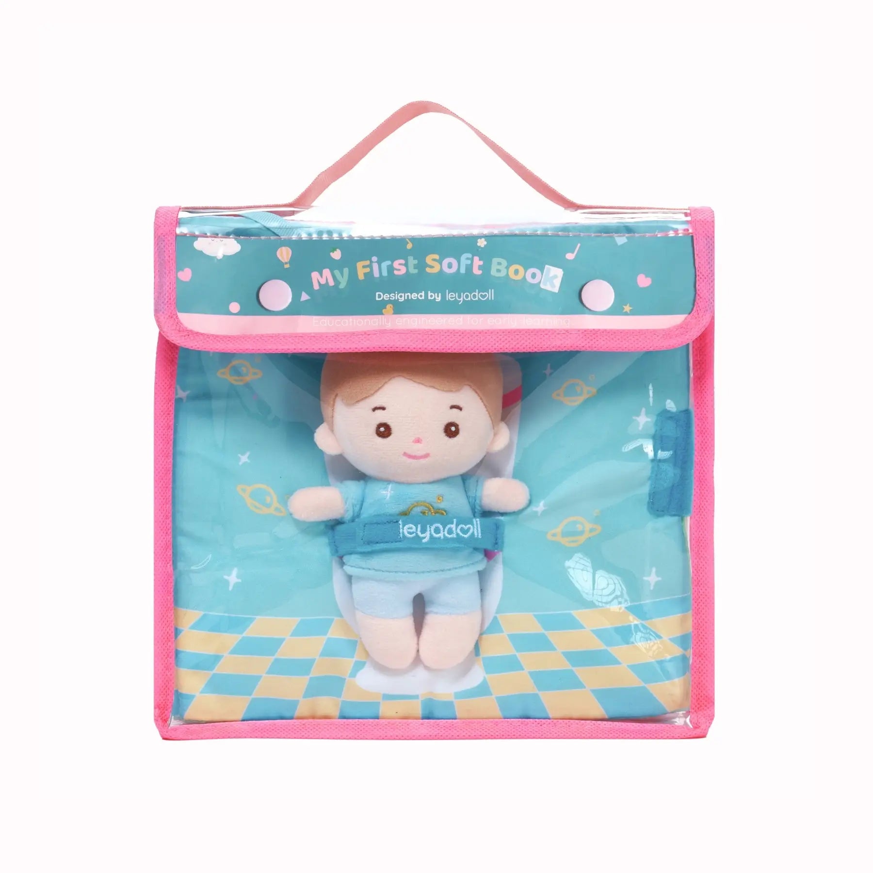 Hello Potty for Boys - Personalized Montessori Soft Book - Classic Doll Gift Set
