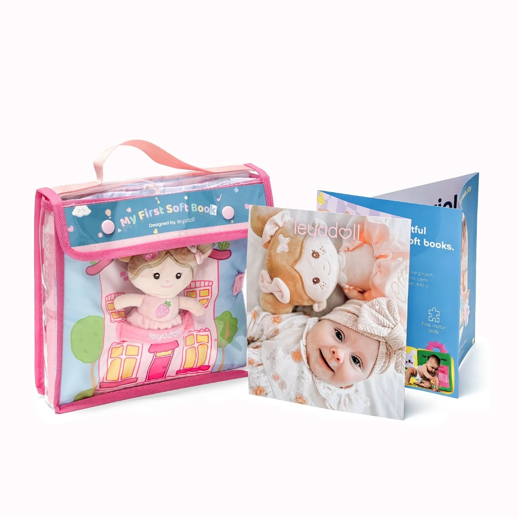 A Berry Special Day -  Personalized Montessori Soft Book - Charming Doll With Accessories